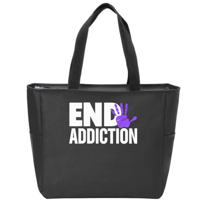 Overdose Awareness Overdose Awareness End Addiction Zip Tote Bag