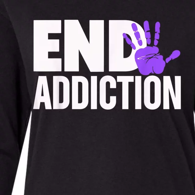 Overdose Awareness Overdose Awareness End Addiction Womens Cotton Relaxed Long Sleeve T-Shirt