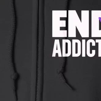 Overdose Awareness Overdose Awareness End Addiction Full Zip Hoodie