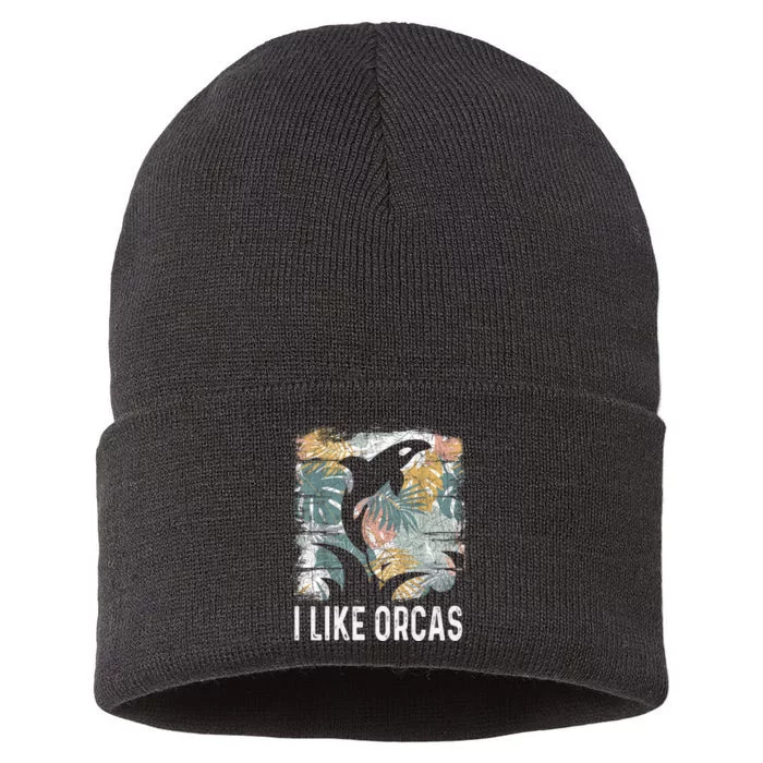 Ocean Animal Orca Killer Whale Gifts & Tees Sustainable Knit Beanie