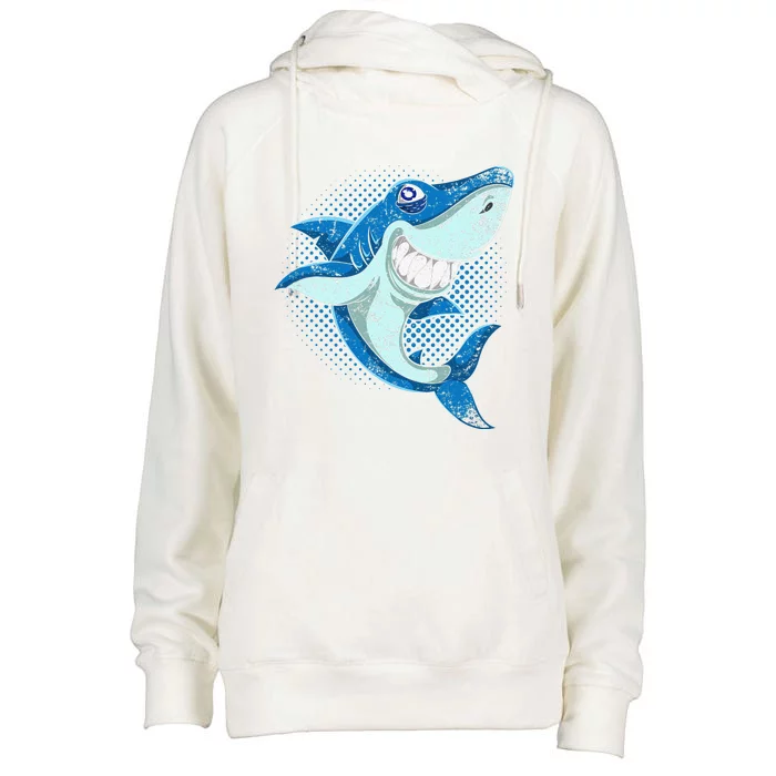 Ocean Animal Predator Aquarist Sea Monster Gift Shark Womens Funnel Neck Pullover Hood