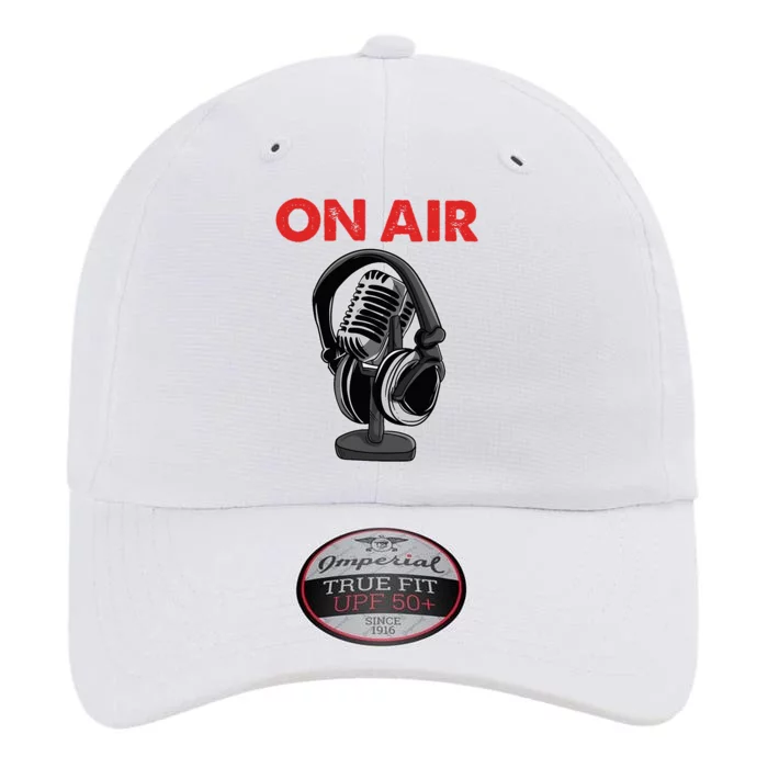 On Air Podcast Microphone Radio Show Host Music DJ The Original Performance Cap