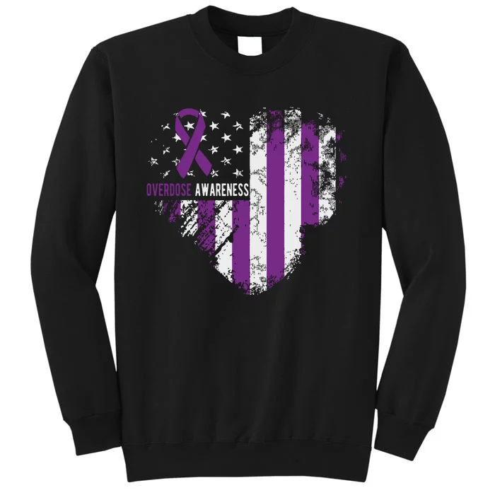 Overdose Awareness Purple Ribbon Drug Addiction Sweatshirt