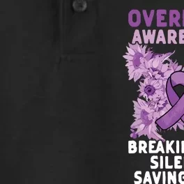 Overdose Awareness Purple Ribbon Drug Addiction Dry Zone Grid Performance Polo