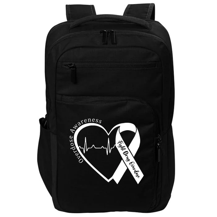 Overdose Awareness Purple Ribbon Drug Addiction Recovery Impact Tech Backpack