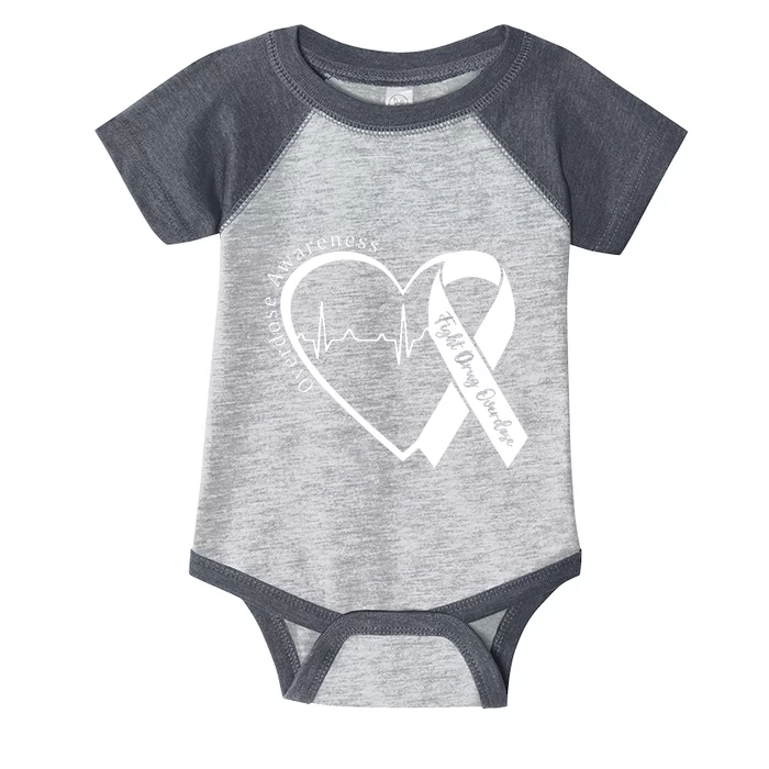 Overdose Awareness Purple Ribbon Drug Addiction Recovery Infant Baby Jersey Bodysuit