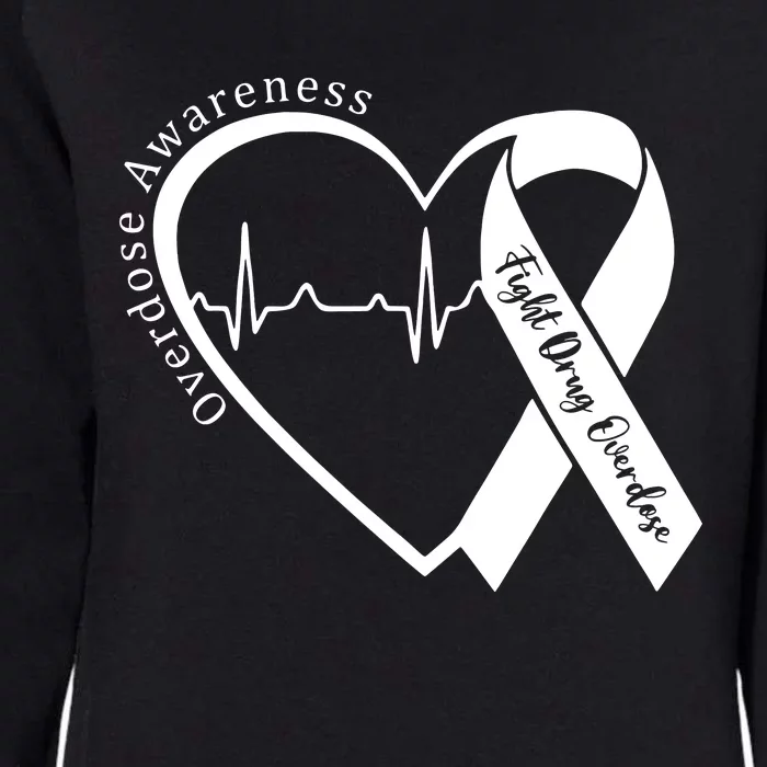 Overdose Awareness Purple Ribbon Drug Addiction Recovery Womens California Wash Sweatshirt