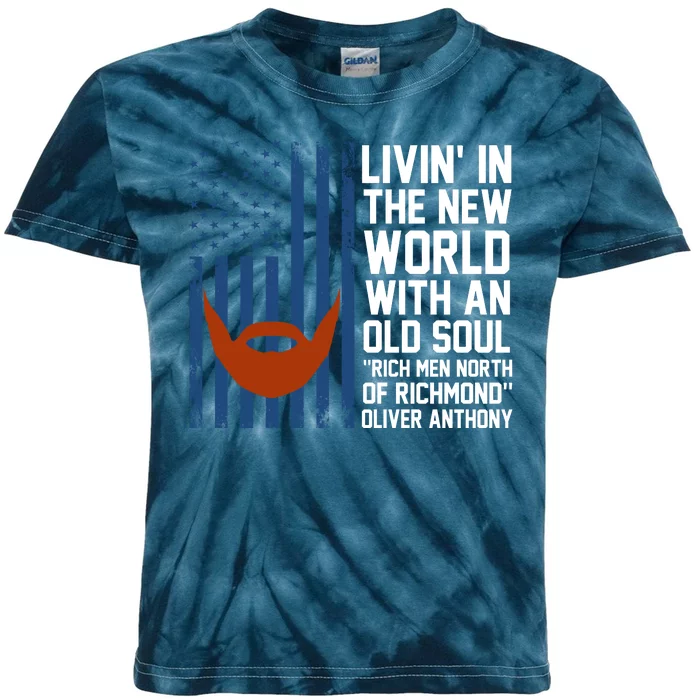 Oliver Anthony Rich Men North Of Richmond Kids Tie-Dye T-Shirt