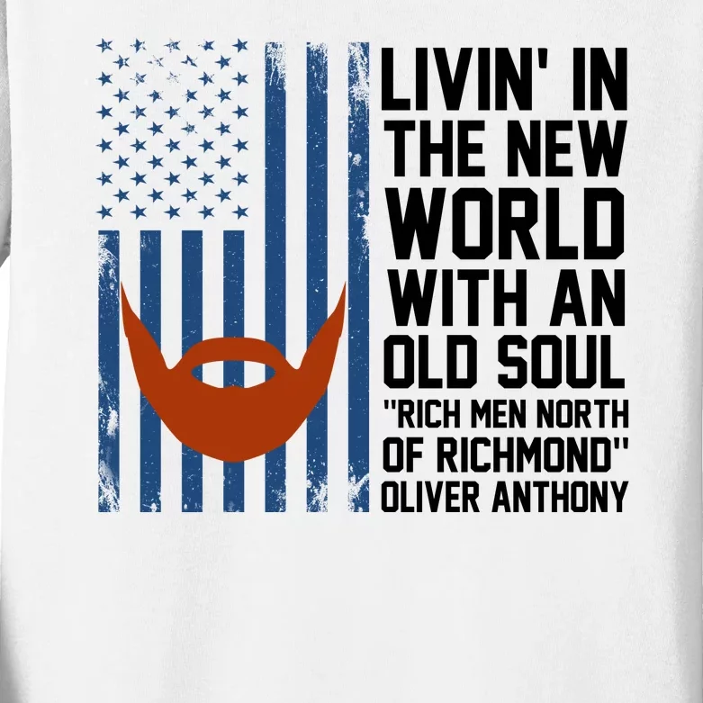 Oliver Anthony Rich Men North Of Richmond Kids Long Sleeve Shirt