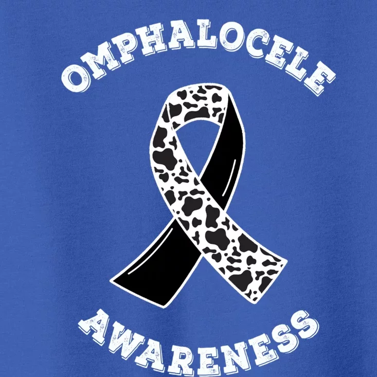 Omphalocele Awareness Ribbon Black And White Cow Patterns Great Gift Toddler T-Shirt