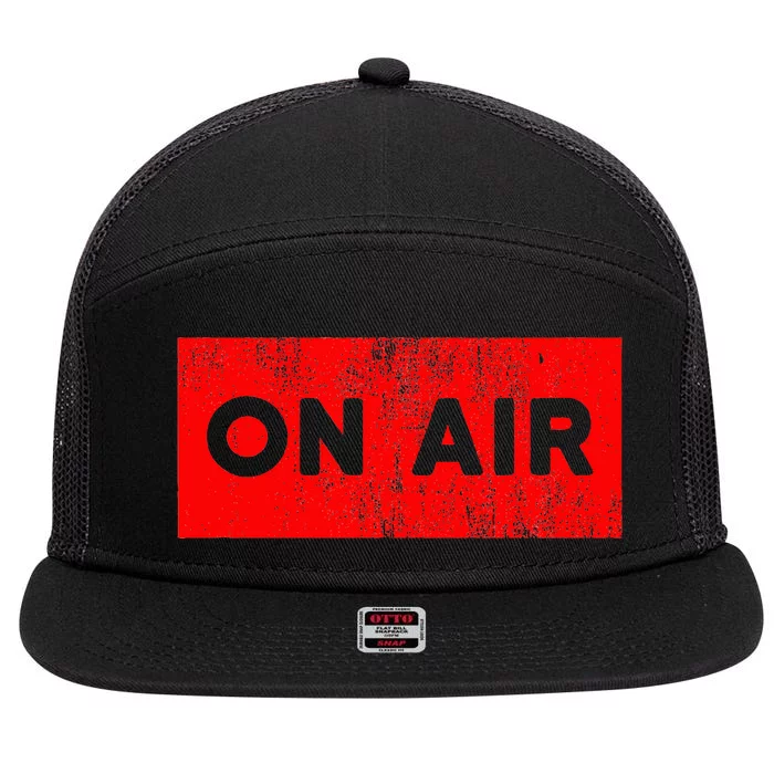 On Air Radio Live Microphone Dj 7 Panel Mesh Trucker Snapback Hat