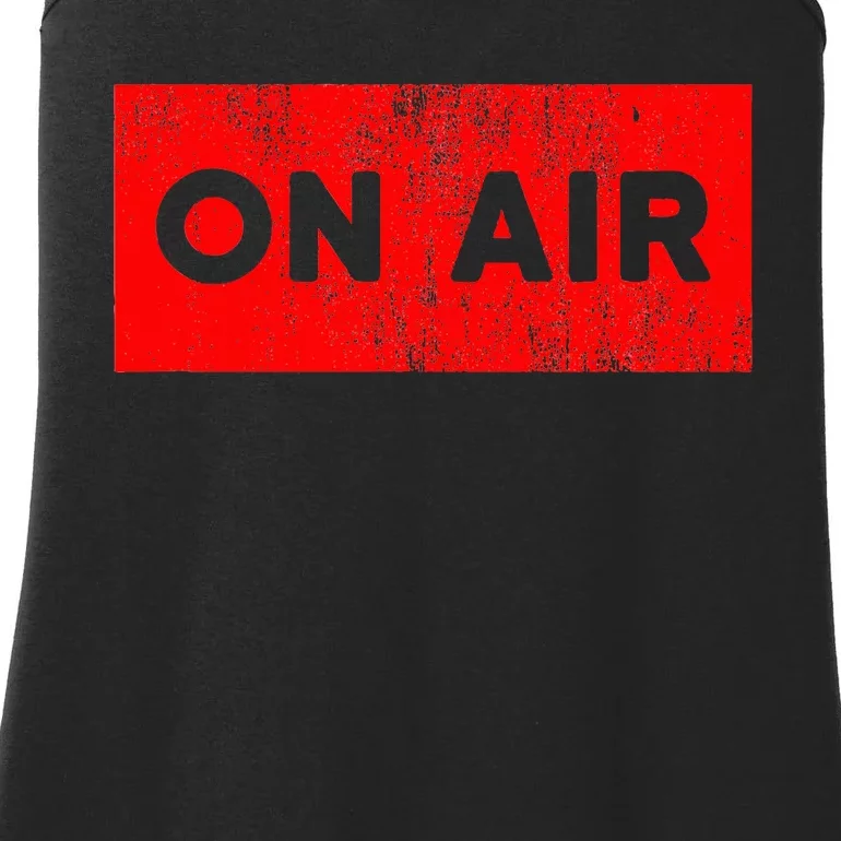 On Air Radio Live Microphone Dj Ladies Essential Tank