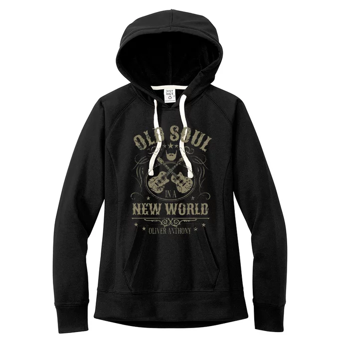 Oliver Anthony Rich North Of Richmond Old Soul New World Women's Fleece Hoodie