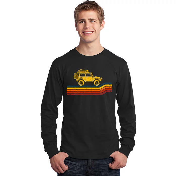 Overland Atlas Retro Rover Tracks 4x4 Offload Camping Long Sleeve Shirt