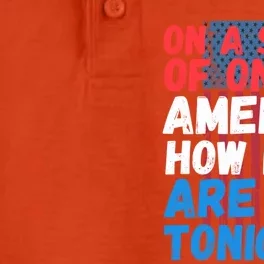 On A Scale Of One To America How Free Are You Tonight? Usa Meaningful Gift Dry Zone Grid Performance Polo