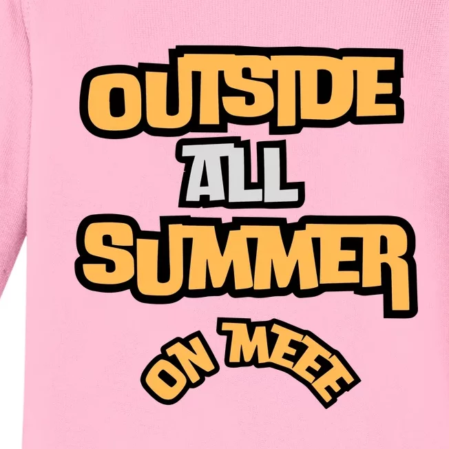 Outside All Summer On Me Baby Long Sleeve Bodysuit