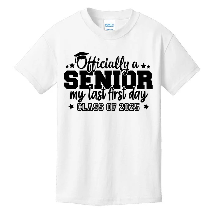 Officially A Senior My Last First Day 2025 Kids T-Shirt