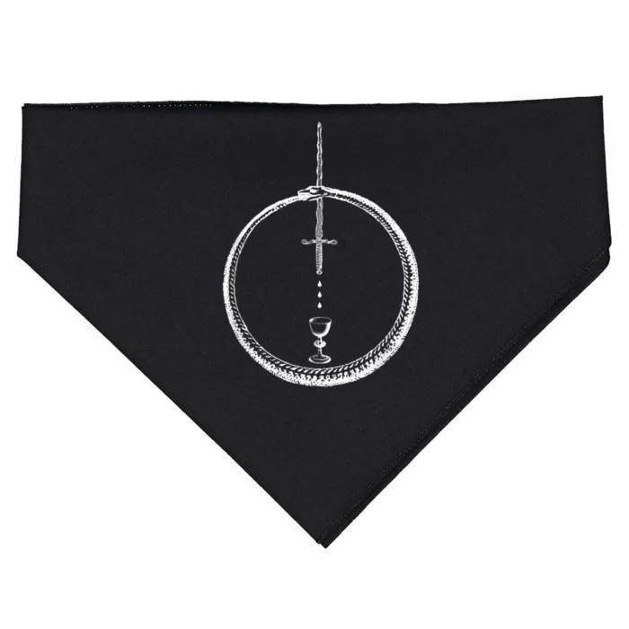 OUROBOROS Alchemy Symbol Occult Sacred Geometry USA-Made Doggie Bandana