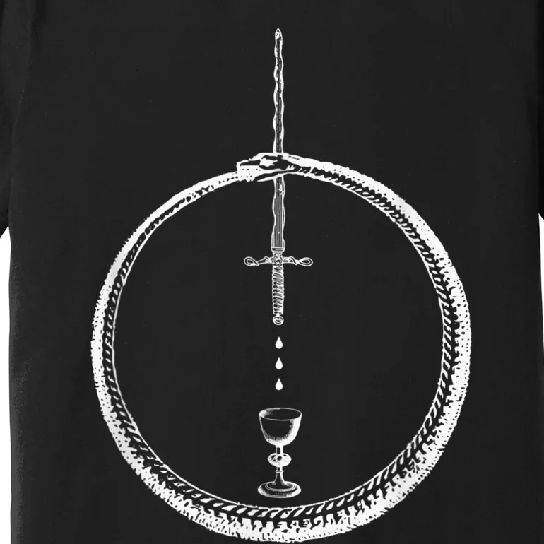 OUROBOROS Alchemy Symbol Occult Sacred Geometry Premium T-Shirt