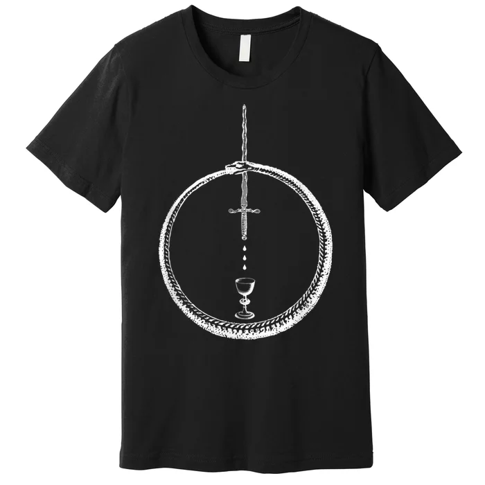 OUROBOROS Alchemy Symbol Occult Sacred Geometry Premium T-Shirt