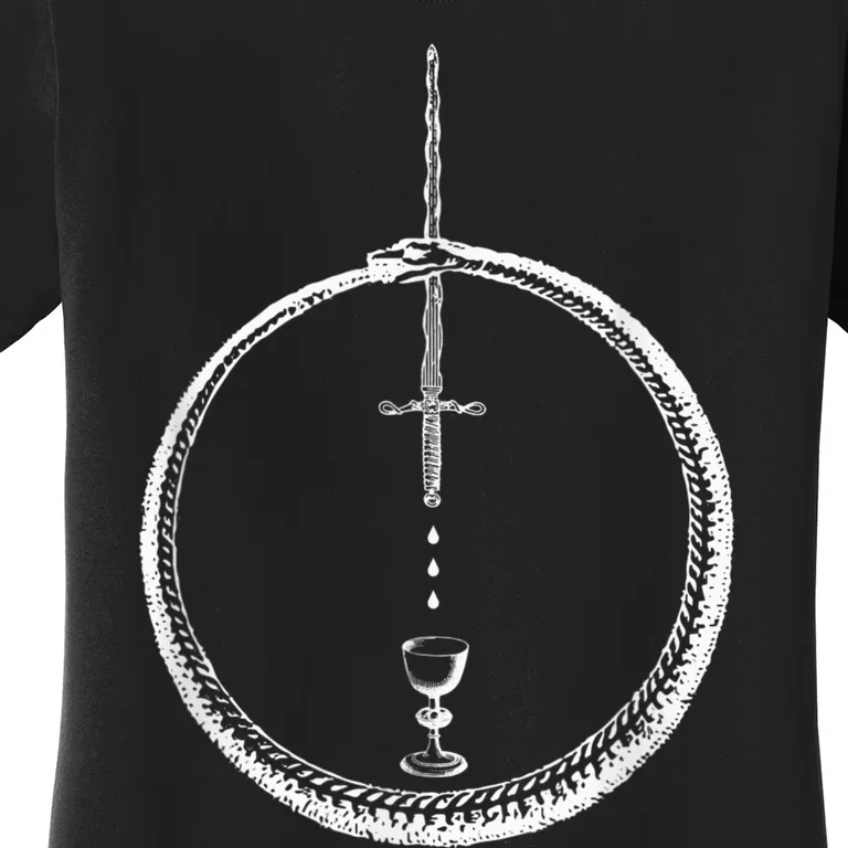 OUROBOROS Alchemy Symbol Occult Sacred Geometry Women's T-Shirt