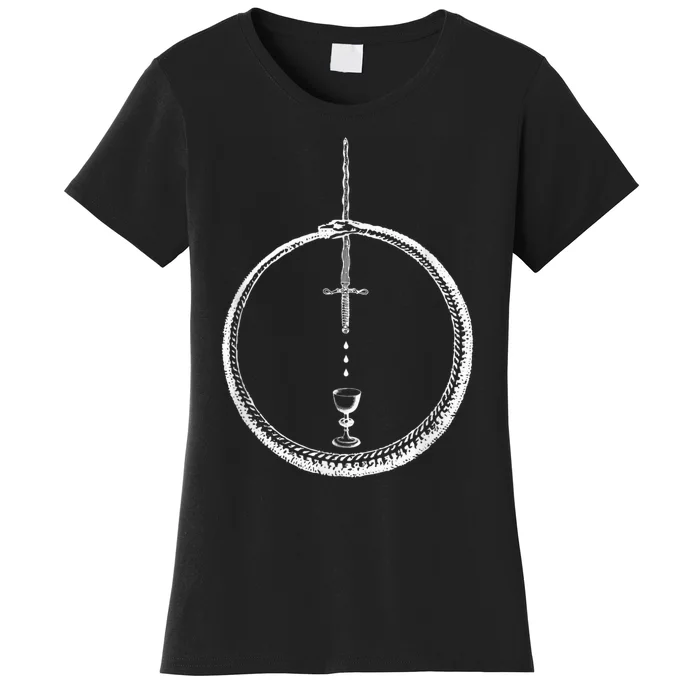 OUROBOROS Alchemy Symbol Occult Sacred Geometry Women's T-Shirt