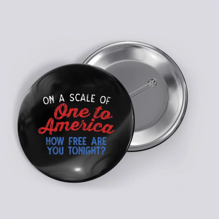 On A Scale Of One To America 4th Of July Fourth Party Button