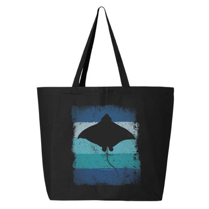 Ocean Animal Scuba Diving Stingray Retro Manta Ray 25L Jumbo Tote