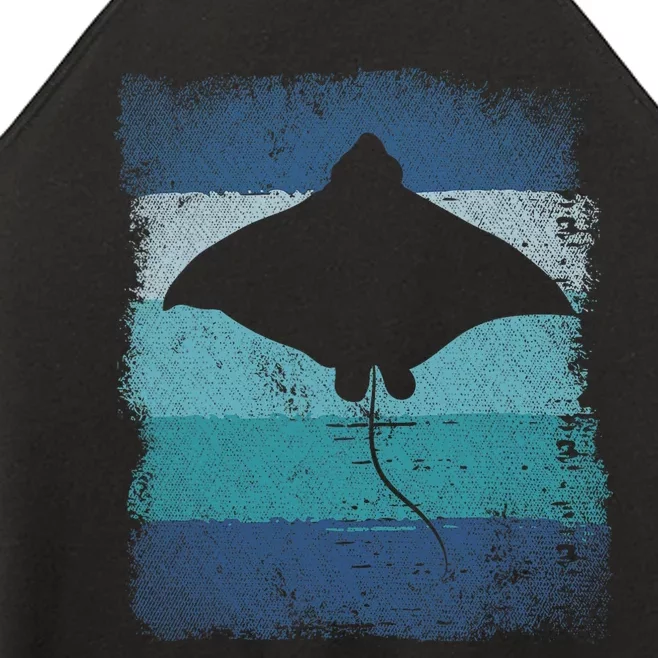 Ocean Animal Scuba Diving Stingray Retro Manta Ray Women’s Perfect Tri Rocker Tank