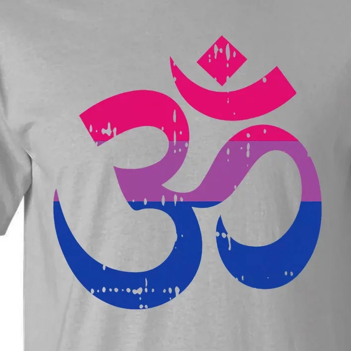 Om Aum Symbol Bisexual Pride Yoga Yogi Bi Flag Tall T-Shirt