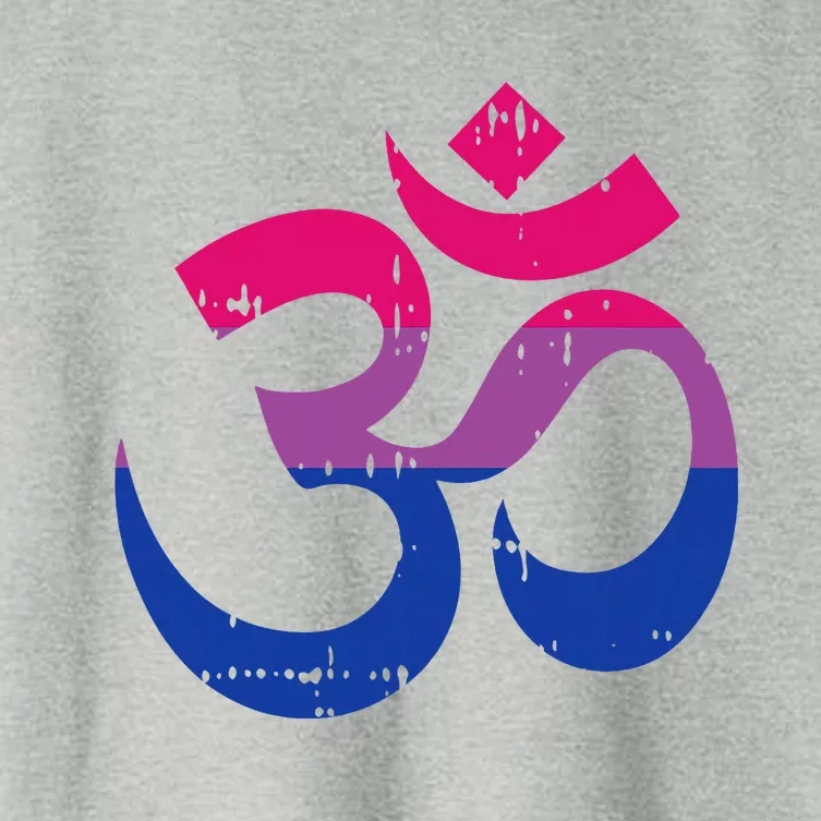 Om Aum Symbol Bisexual Pride Yoga Yogi Bi Flag Women's Crop Top Tee