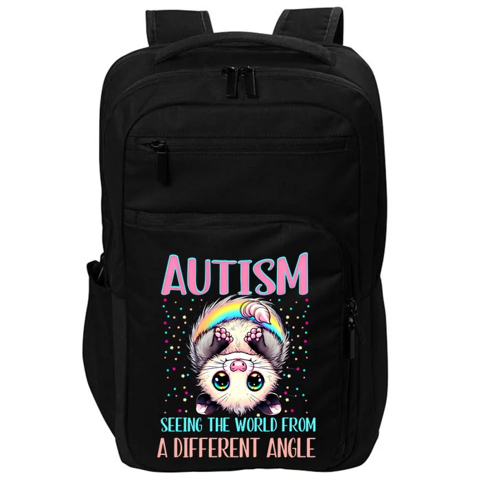 Opossum Autism Seeing World Different Angle Awareness Gift Impact Tech Backpack