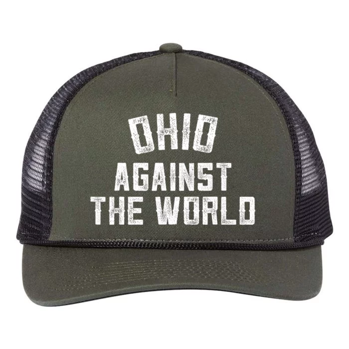 Ohio Against The World Retro Rope Trucker Hat Cap