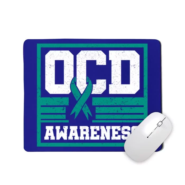 Ocd Awareness Teal Ribbon Compulsive Behavior Addiction Tics Meaningful Gift Mousepad