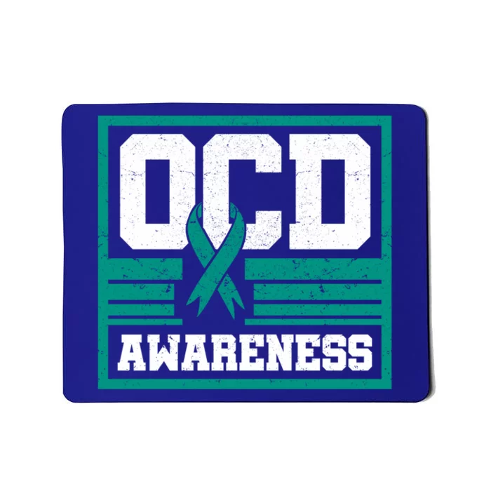 Ocd Awareness Teal Ribbon Compulsive Behavior Addiction Tics Meaningful Gift Mousepad