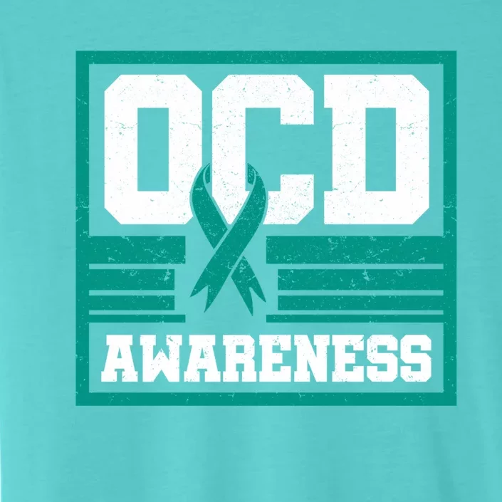 Ocd Awareness Teal Ribbon Compulsive Behavior Addiction Tics Meaningful Gift ChromaSoft Performance T-Shirt