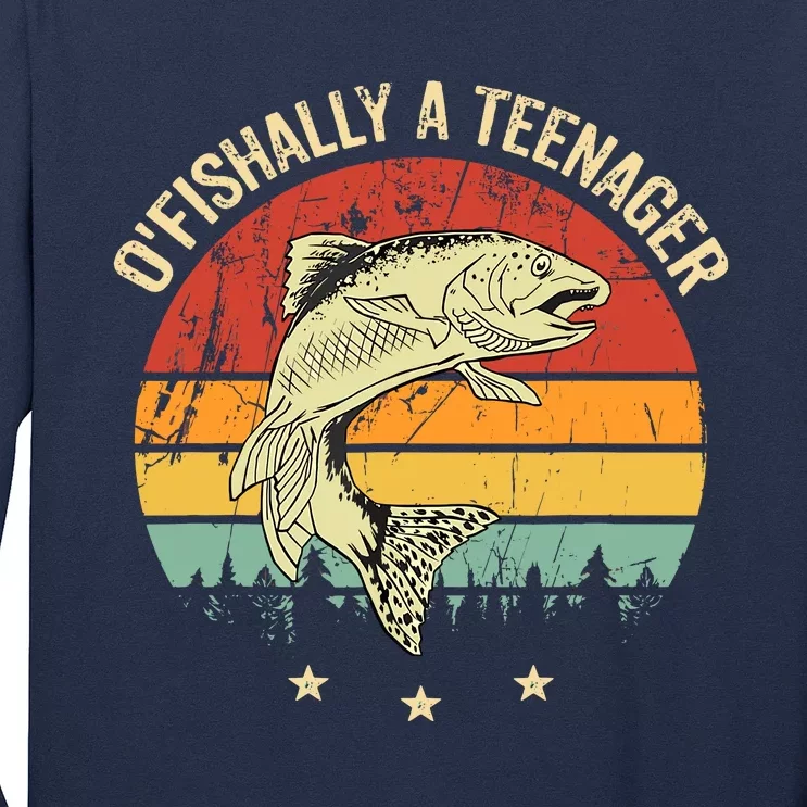 OFishally A Teenager 13th Birthday Fishing Fisherman Long Sleeve Shirt