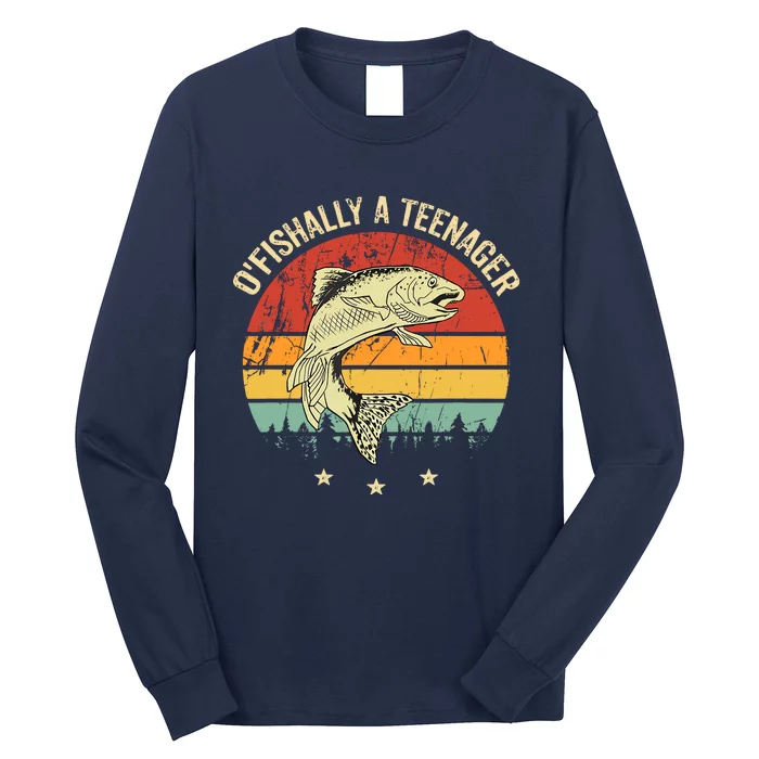 OFishally A Teenager 13th Birthday Fishing Fisherman Long Sleeve Shirt