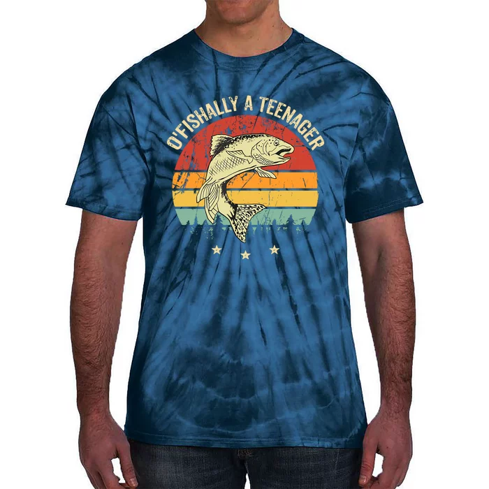 OFishally A Teenager 13th Birthday Fishing Fisherman Tie-Dye T-Shirt