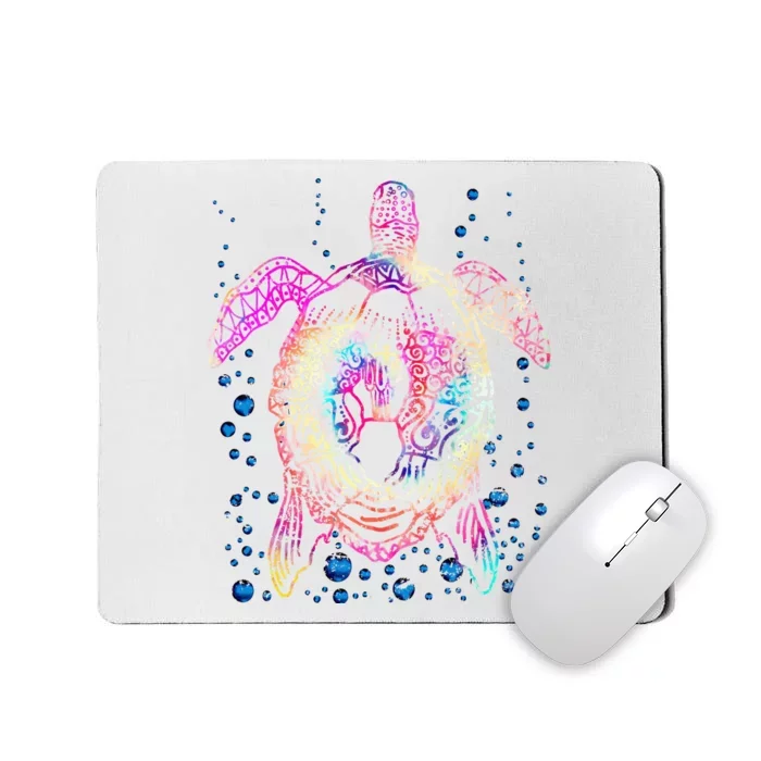 Ocean Animal Tie Dye Tribal Sea Animal Maori Turtle Mousepad