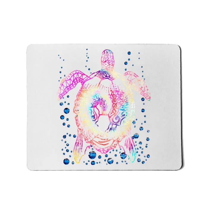 Ocean Animal Tie Dye Tribal Sea Animal Maori Turtle Mousepad