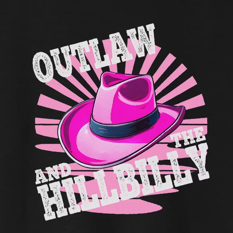 Outlaw And The Hillbilly 2024 Cowboy Women's Crop Top Tee