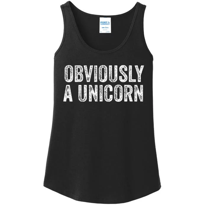 Obviously A Unicorn Funny Unicorn Squad Ladies Essential Tank