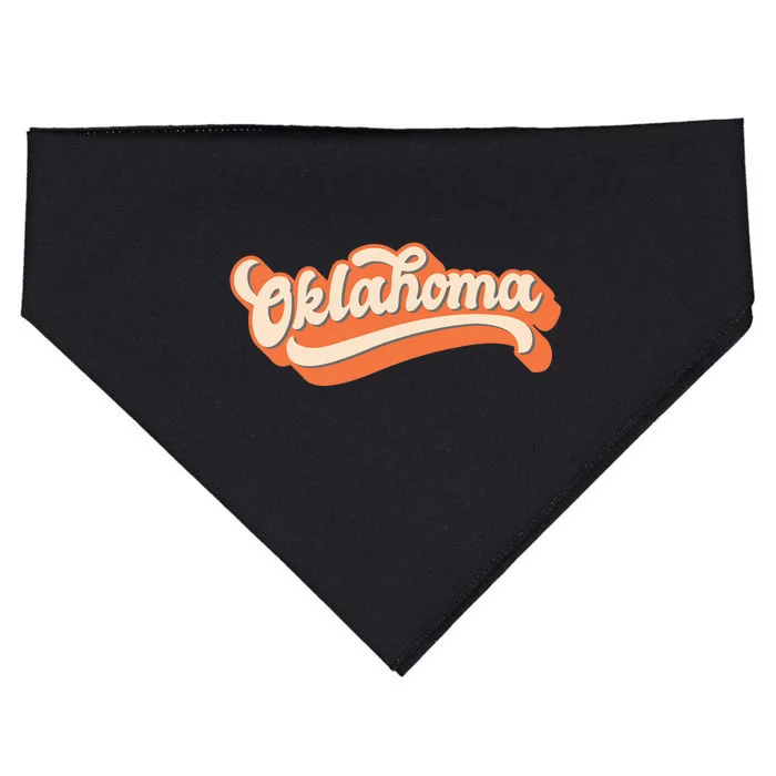 Oklahoma America USA State Retro USA-Made Doggie Bandana