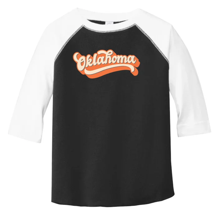 Oklahoma America USA State Retro Toddler Fine Jersey T-Shirt