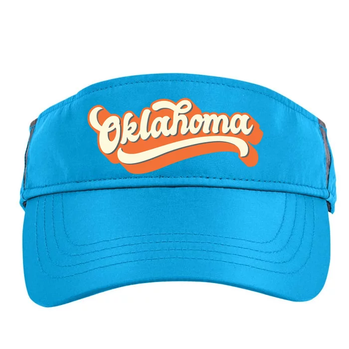 Oklahoma America Usa State Retro Adult Drive Performance Visor