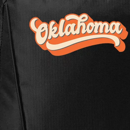 Oklahoma America Usa State Retro City Backpack