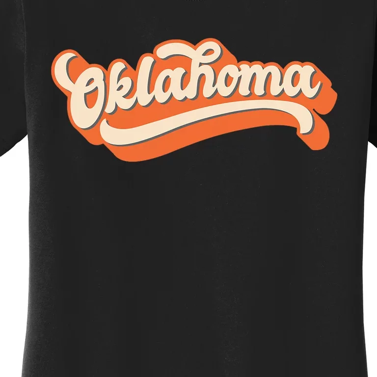 Oklahoma America Usa State Retro Women's T-Shirt