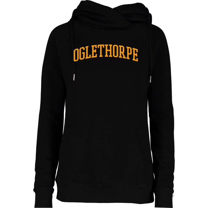 Oglethorpe Arch Vintage Retro University Style Womens Funnel Neck Pullover Hood