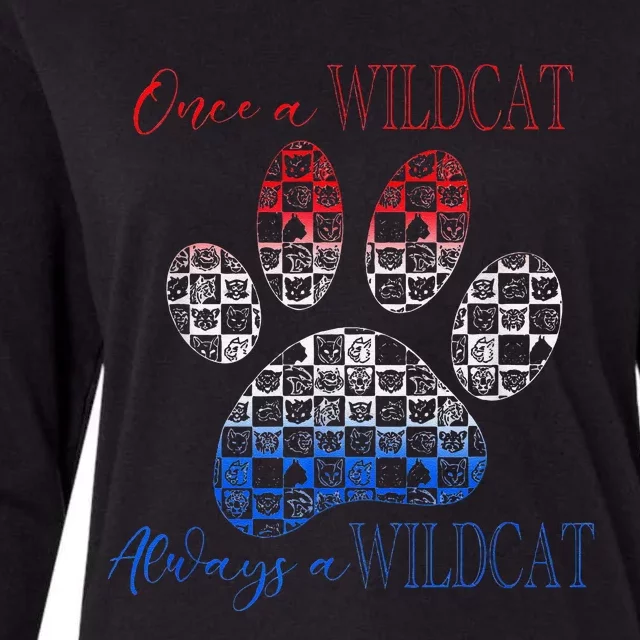 One A Wildcats Always In A Paw Print Womens Cotton Relaxed Long Sleeve T-Shirt